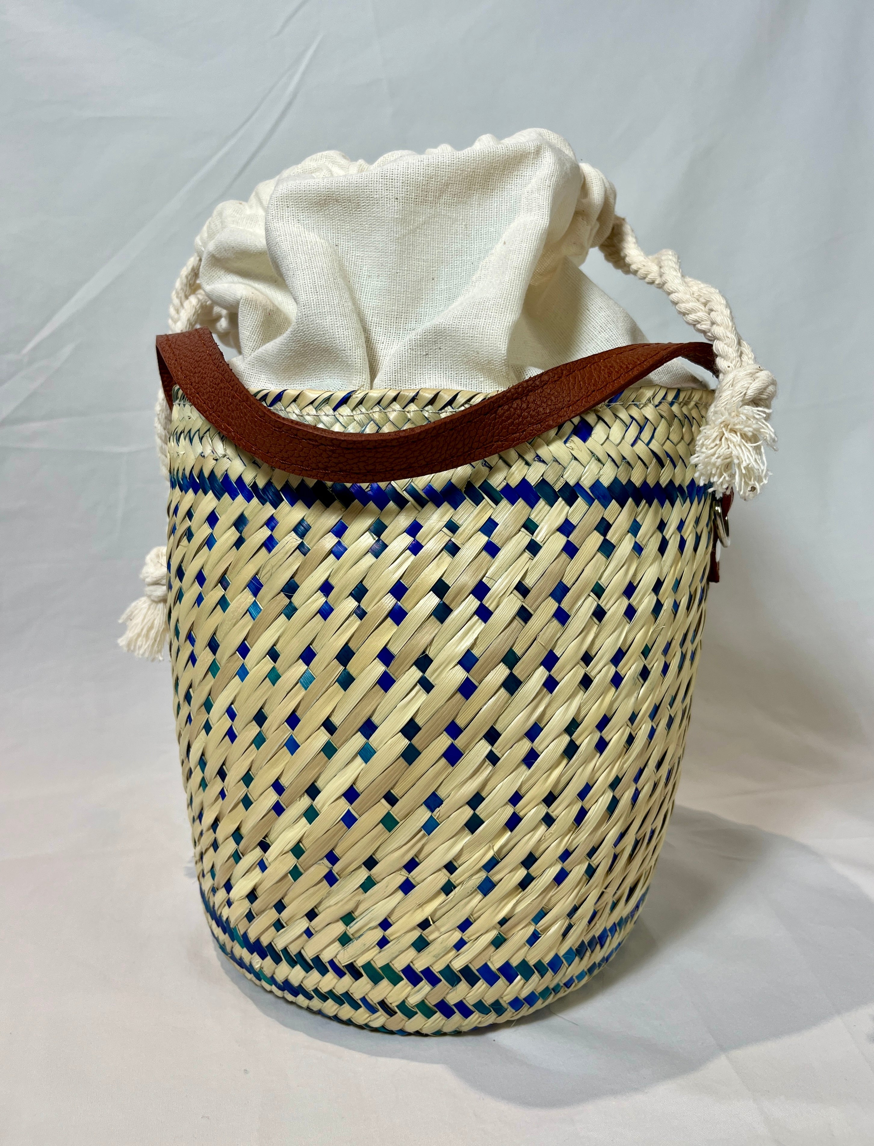 Bolsa para proyectos de tejer y crochet (café)