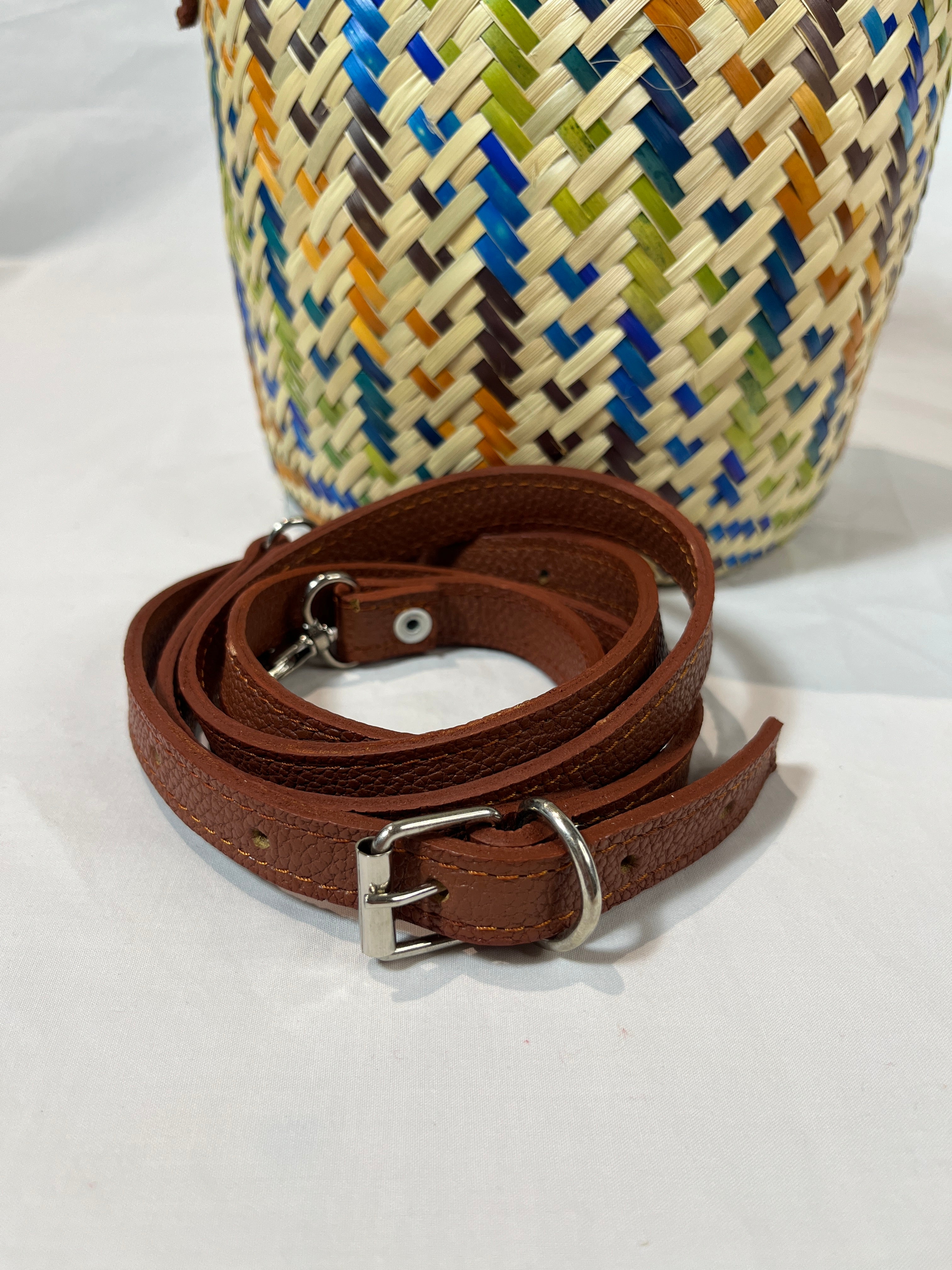 Bolsa para proyectos de tejer y crochet (colorida)