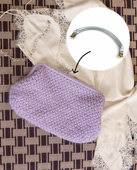 Boquilla o clip para bolsa clutch de crochet de aluminio | Papelette