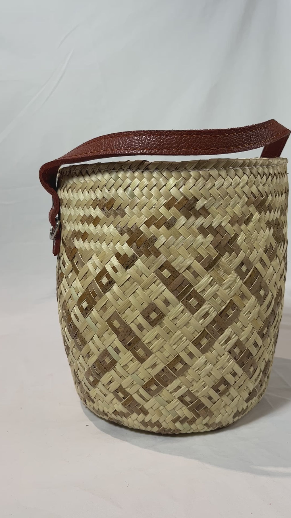 Bolsa para proyectos de tejer y crochet (café)